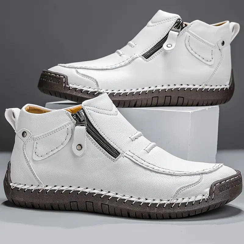 Men's Orthopedic Ergonomic Shoes – Side Zip Closure, Arch Support Design