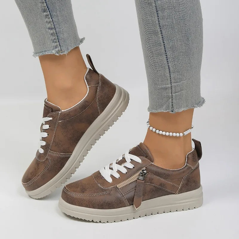 Women’s Casual Sneakers with Side Zipper
