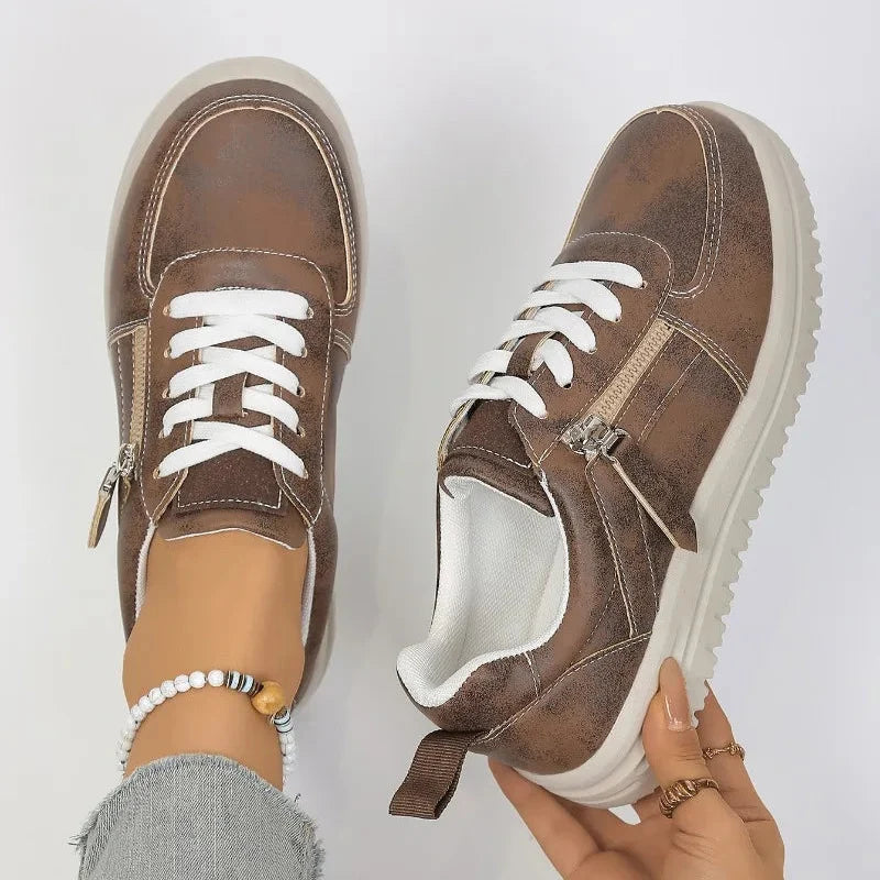Women’s Casual Sneakers with Side Zipper