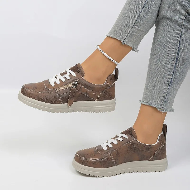 Women’s Casual Sneakers with Side Zipper