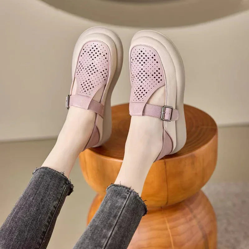 Comfortable Flats for Bunions - Wide Toe Box, Cushioned Leather