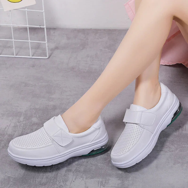 Women's Wide-Fit Comfort Shoes with Velcro Closure