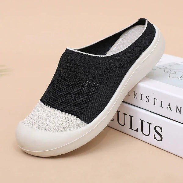 Women's Wide Toe Box Mesh Slip On Mules