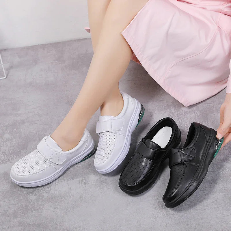 Women's Wide-Fit Comfort Shoes with Velcro Closure