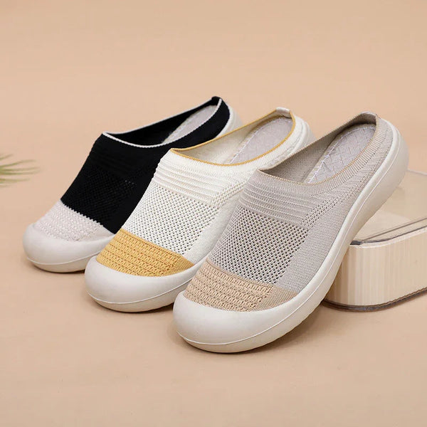 Women's Wide Toe Box Mesh Slip On Mules