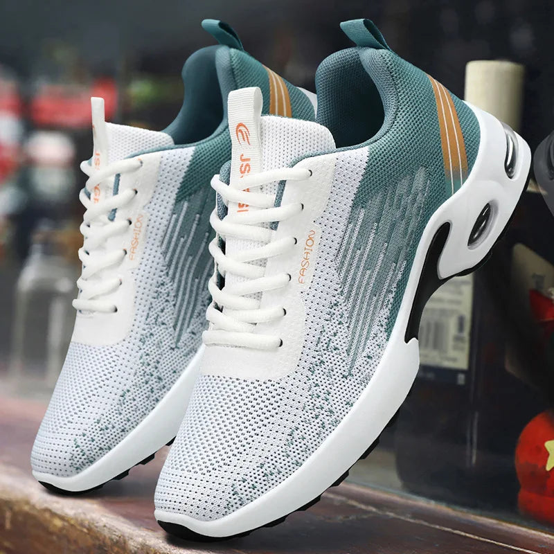 Men's Orthopedic Running Shoes Air Cushion Breathable Mesh Lace-Up Sports Sneakers