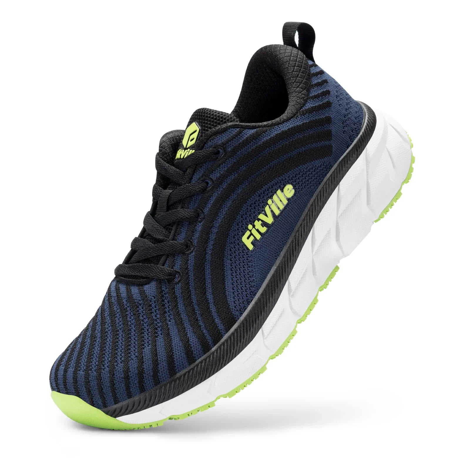 FitVille Wide Toe Box Shoes for Men Cushioned Well Extra Wide Width Shoes Non Slip Wide Lightweight Breathable Running S