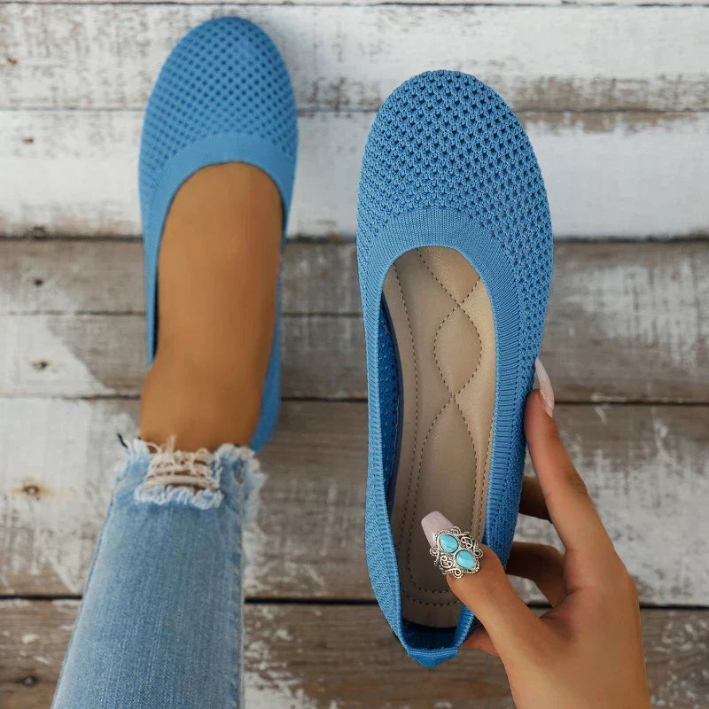 Orthopedic Breathable Mesh Ballet Flats with Wide Toe Box and Support