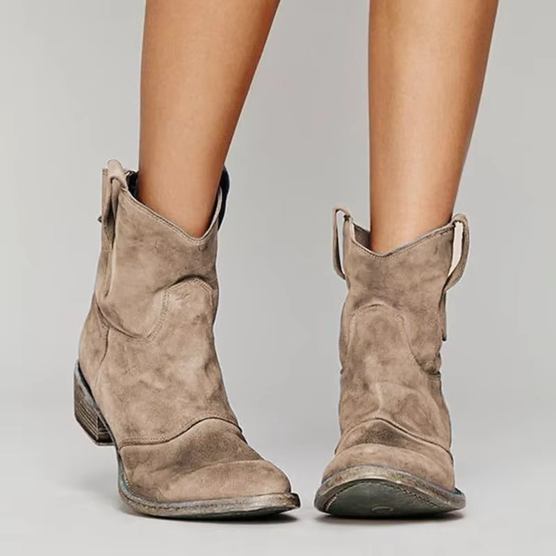 Pointed Toe Western Ankle Boot