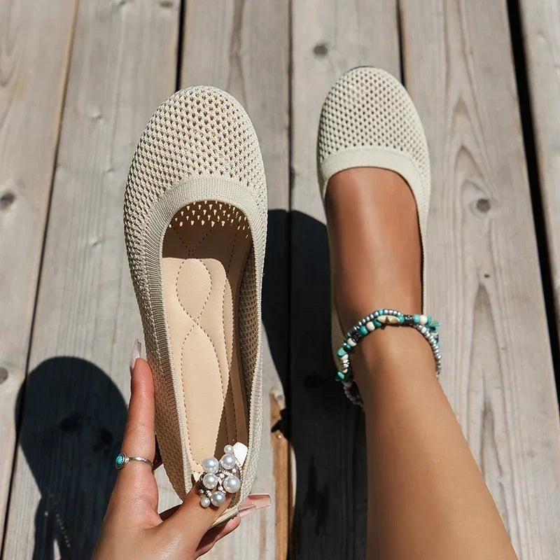 Women's Orthopedic Mesh Ballerinas Flat Walking Shoes