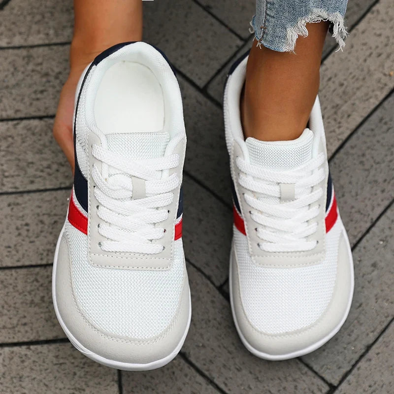 Women's Wide Toe Shoes Sneakers Barefoot Casual Wide Last Fashionable Canvas Black Flat Board Shoes Breathable Mesh Men'