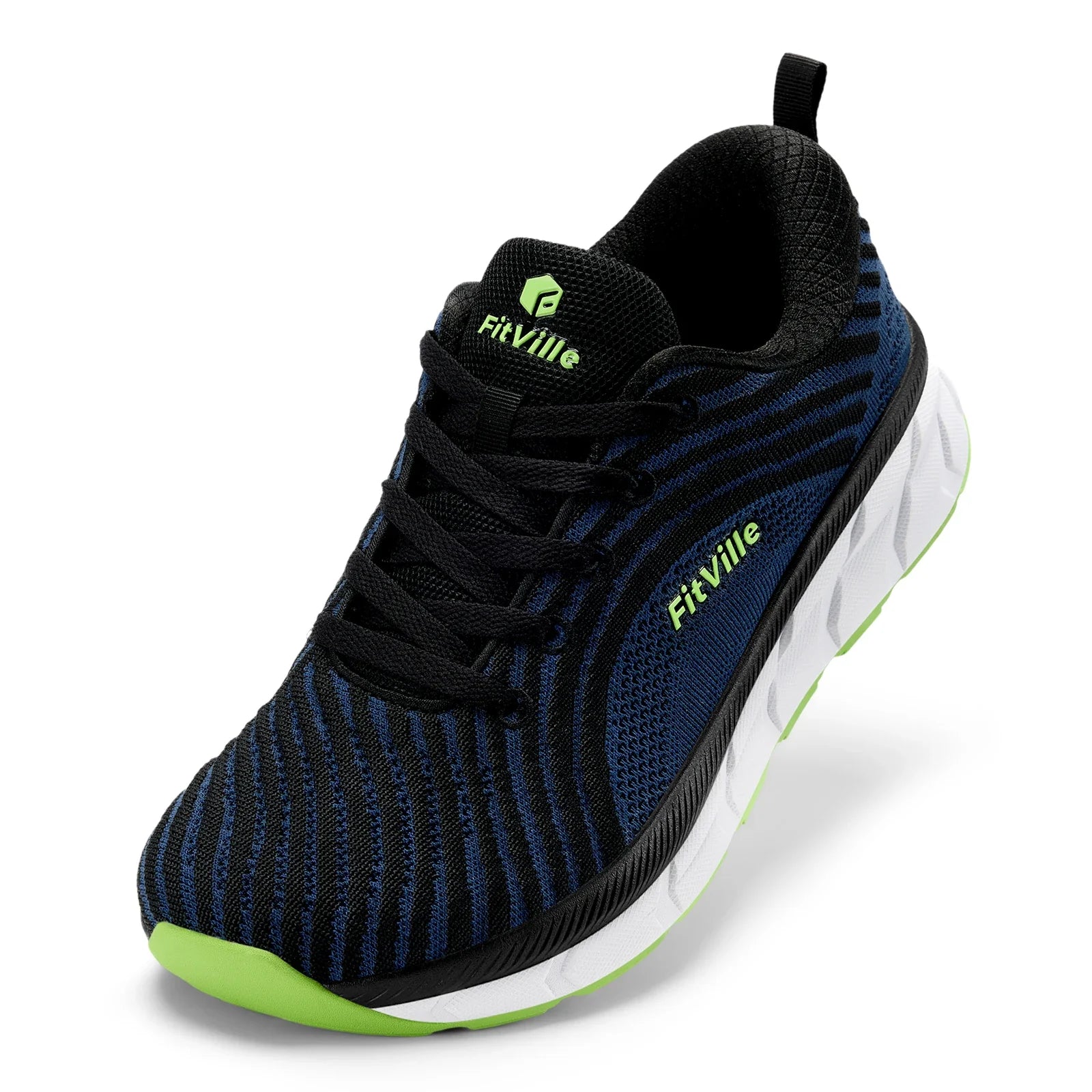 FitVille Wide Toe Box Shoes for Men Cushioned Well Extra Wide Width Shoes Non Slip Wide Lightweight Breathable Running S