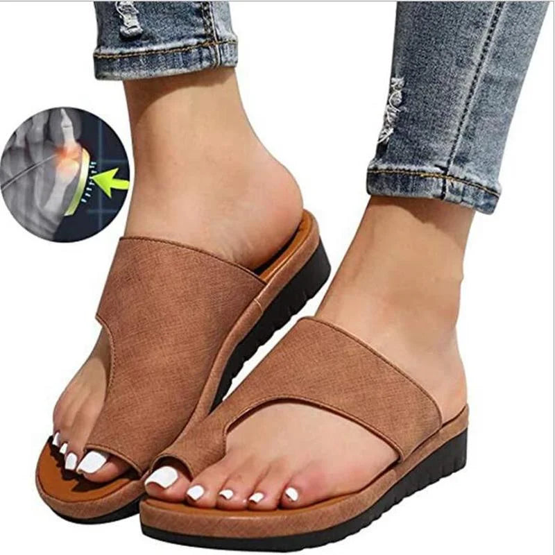 Orthopedic Sandals Women's Bunion Corrector Platform Slip On Slippers