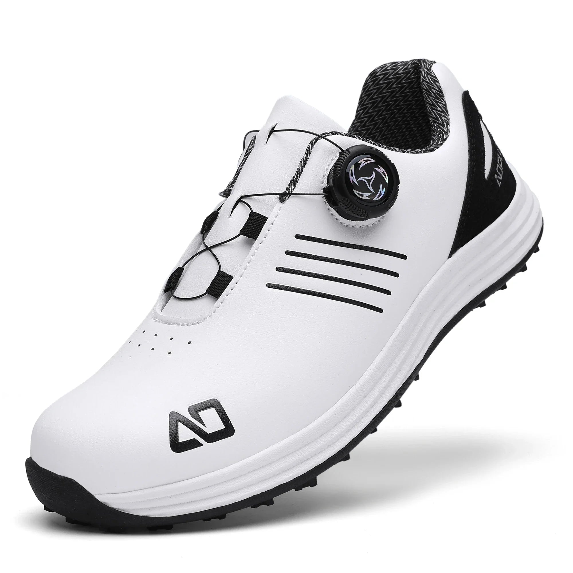 Men's Non-Slip Leather Golf Shoes – Durable TPR Outsole, Lace-Up Closure