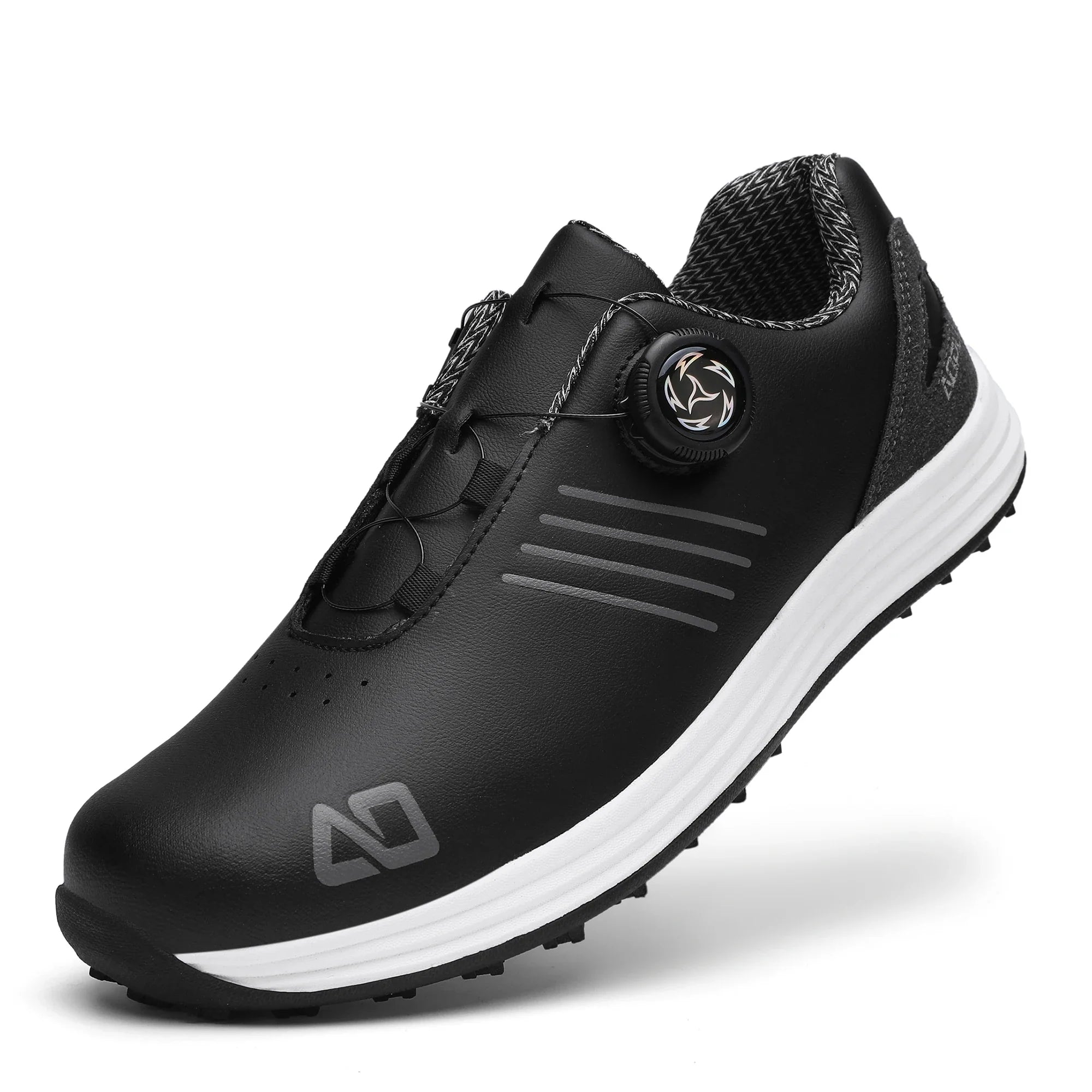 Men's Non-Slip Leather Golf Shoes – Durable TPR Outsole, Lace-Up Closure