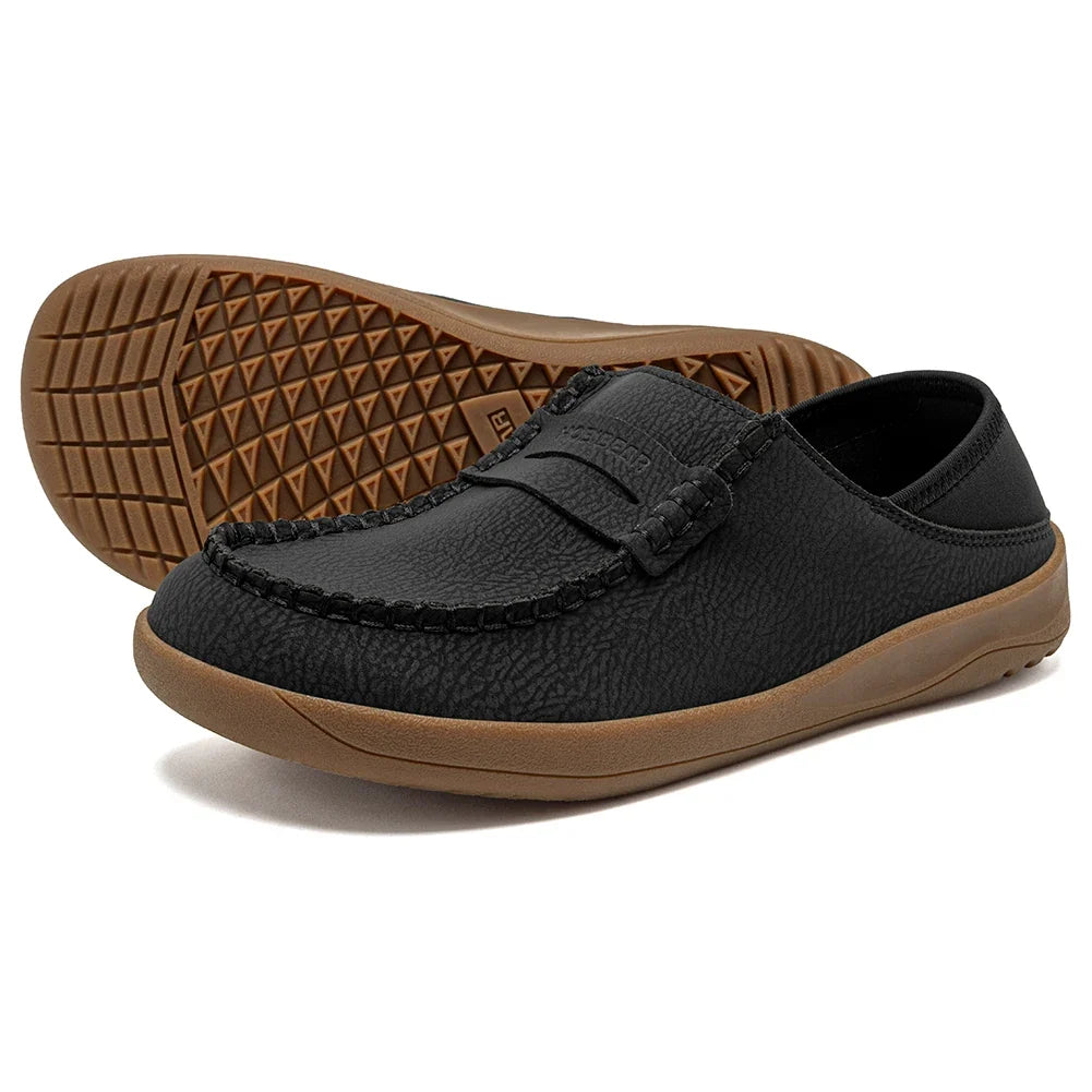 HOBIBEAR Women Barefoot Loafers Wide Width Slip on Lightweight Shoes Comfortable Artificial Leather Flats