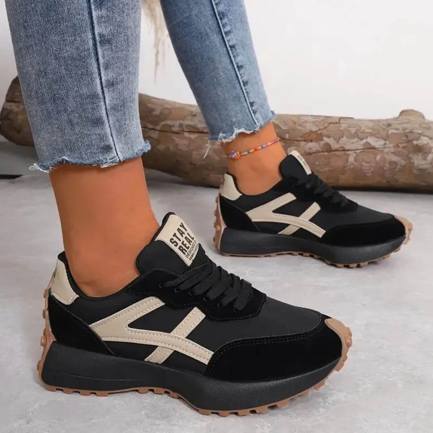 Kishori | Lace-Up Platform Sneakers for Women