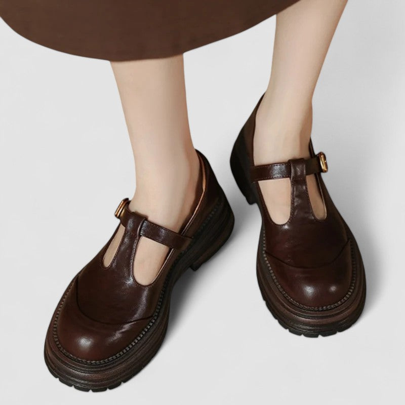 Women's Orthopedic Mary Jane Shoes with Adjustable Strap and Supportive Sole