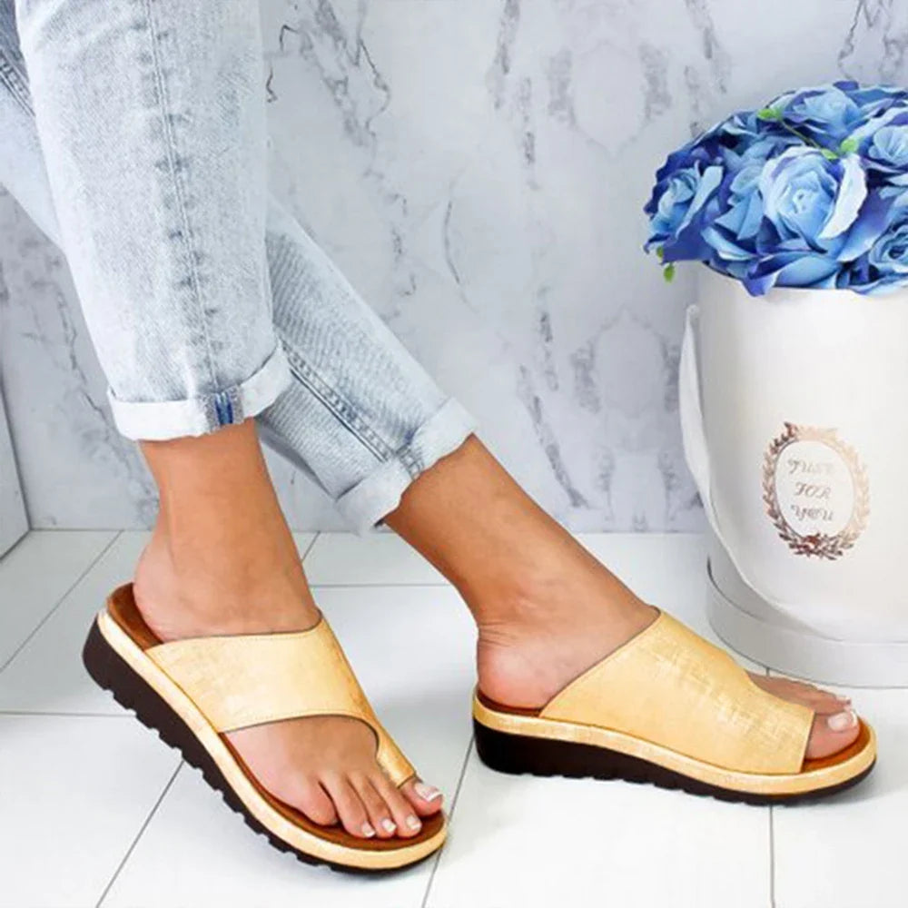Orthopedic Sandals Women's Bunion Corrector Platform Slip On Slippers