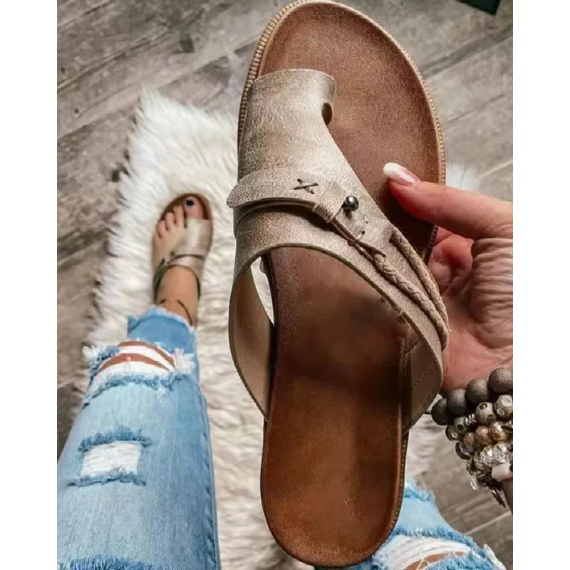 Women's Bunion Sandals Orthopedic Corrector Ring Toe Slippers