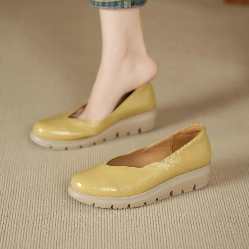 Marie PU Leather Orthopedic Ballet Flats