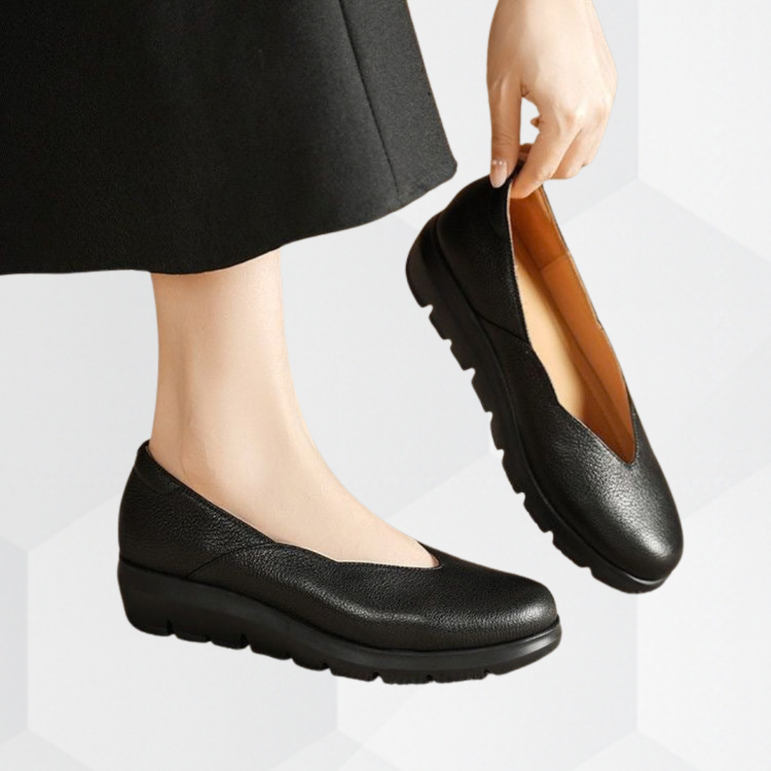 Marie PU Leather Orthopedic Ballet Flats