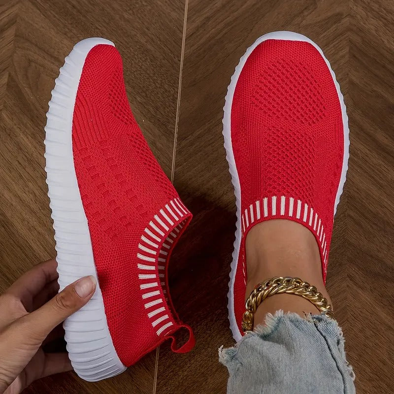 Women's Sneakers with Ventilated Upper and Supportive Footbed