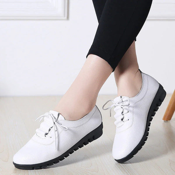 Wide Fit Soft Leather Women's Casual Shoes
