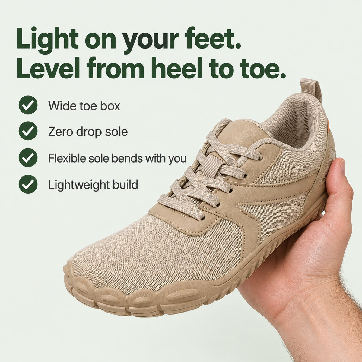 Adams – Unisex Barefoot Sneakers, key benefits