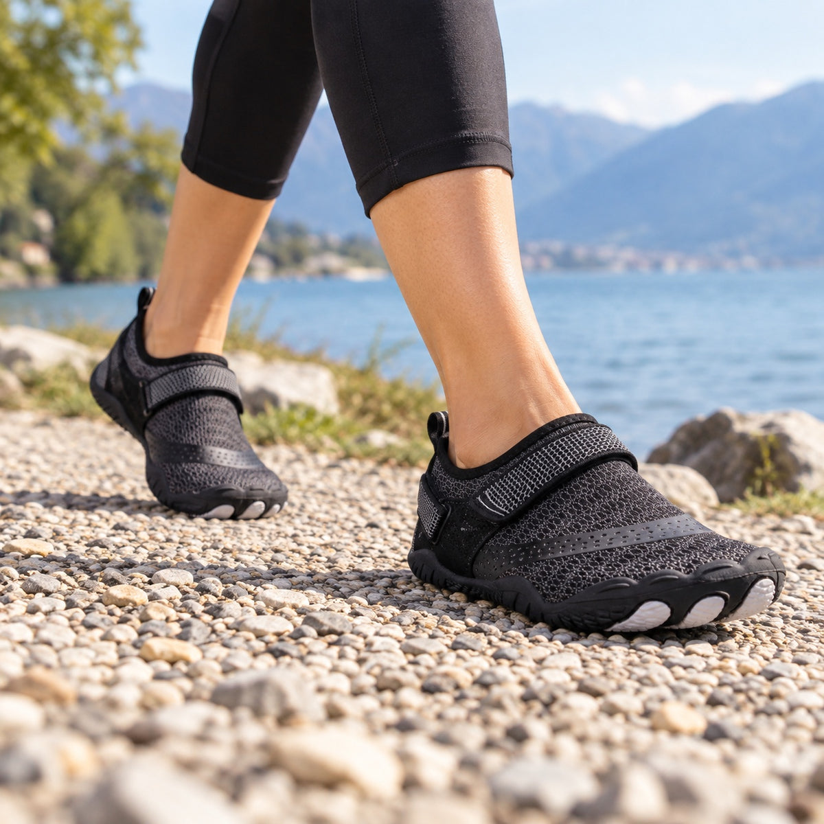 Aguilar – Unisex Barefoot Shoes, worn on a walk