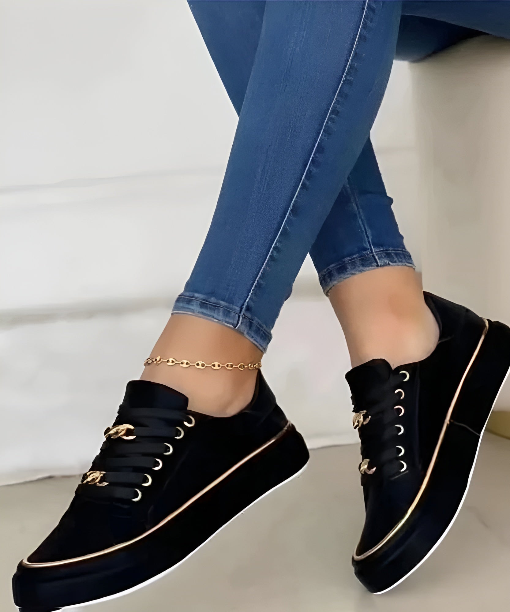 Katarzyna | Lace-Up Platform Sneakers for Women
