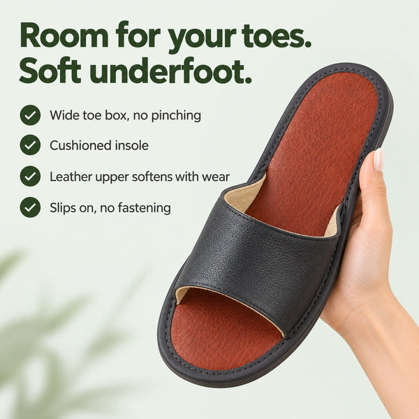Alma – Women's Wide Toe Box Slippers, key benefits