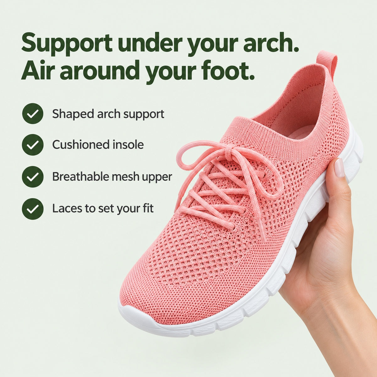 Annie – Women's Arch Support Sneakers, key benefits
