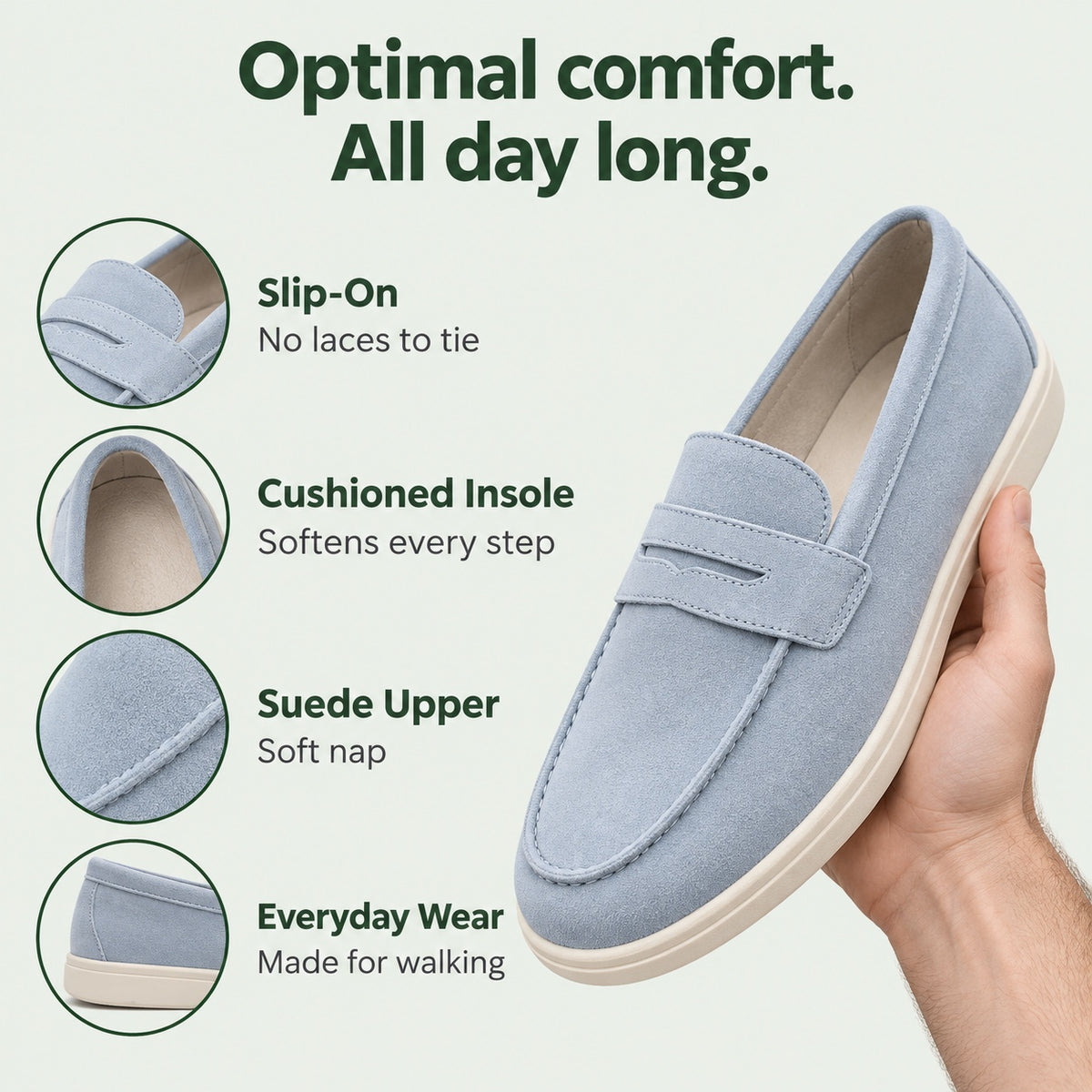 Archie – Men's Slip-On Loafers, features