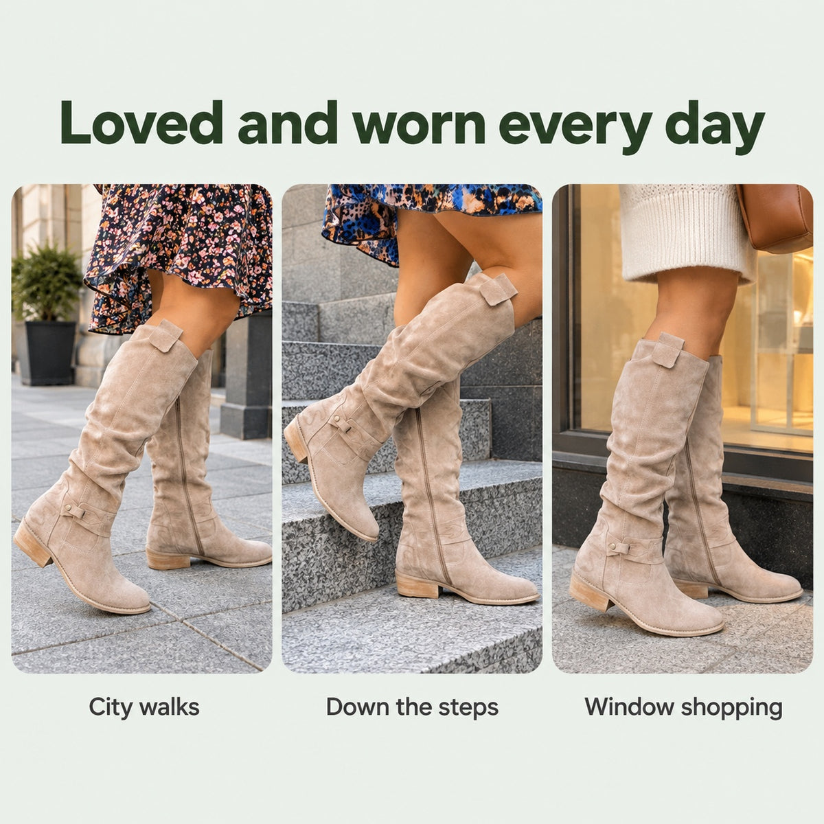 Avery – Unisex Wide Calf Boots, worn every day