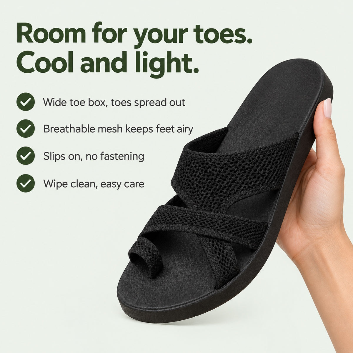 Barker – Unisex Wide Toe Box Sandals, key benefits