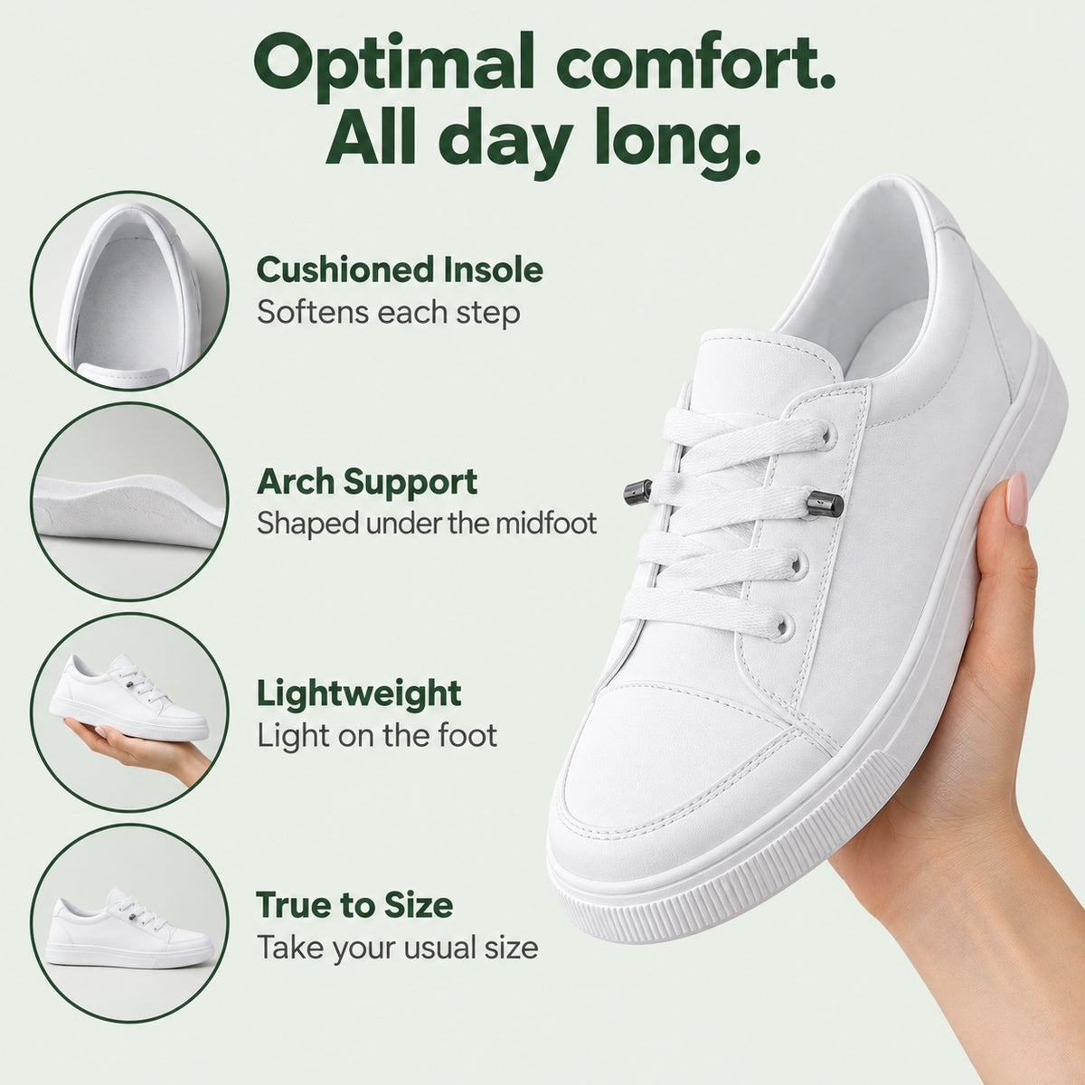 Becker – Unisex Lace-Up Sneakers, features