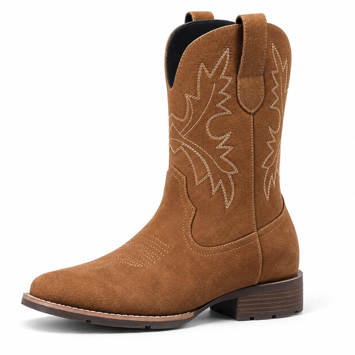 Beckett – Unisex Wide Calf Boots in Tan