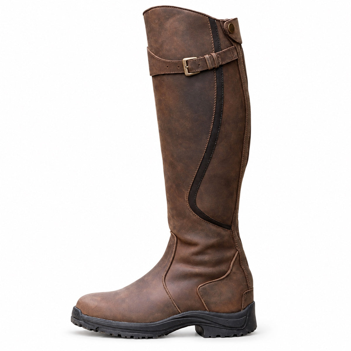 Belinda – Women's Wide Calf Boots in Dark Brown