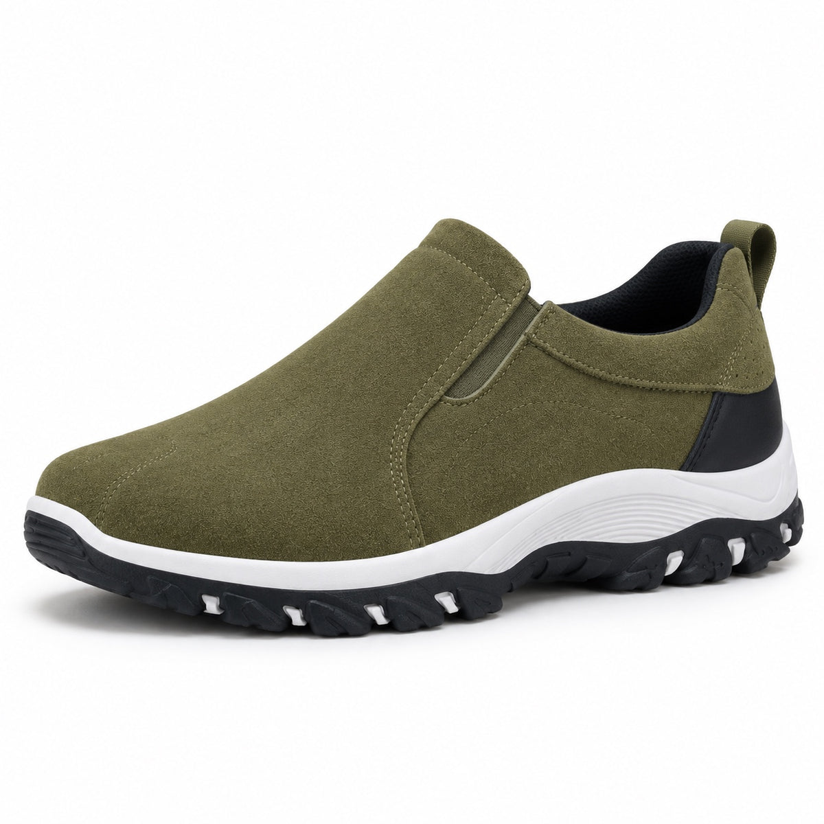 Bennett – Unisex Slip-On Sneakers in Olive
