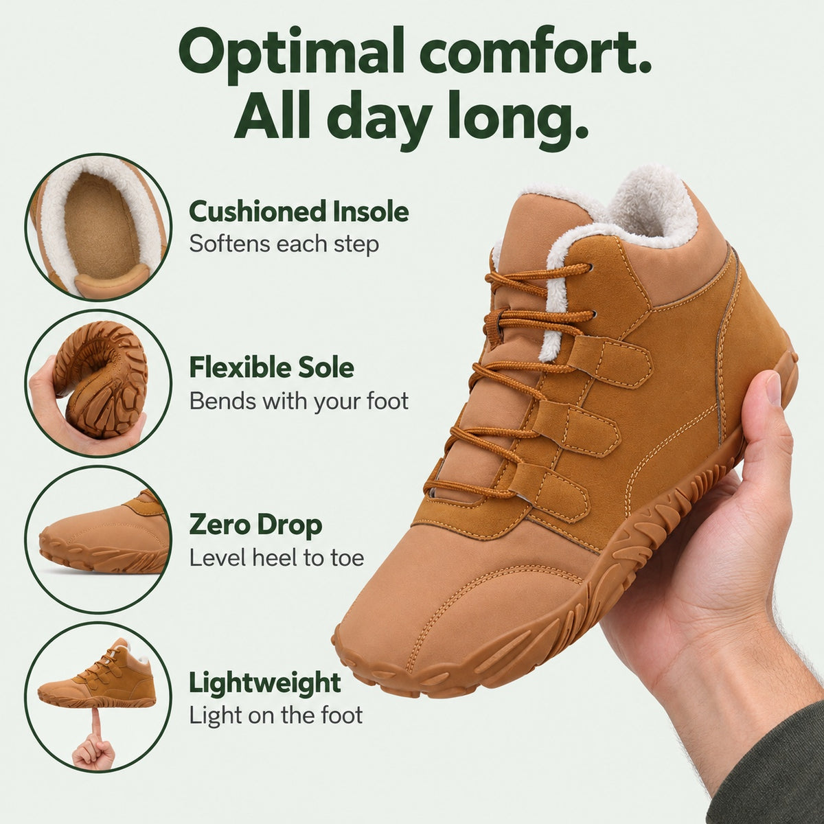 Benson – Unisex Barefoot Shoes, features