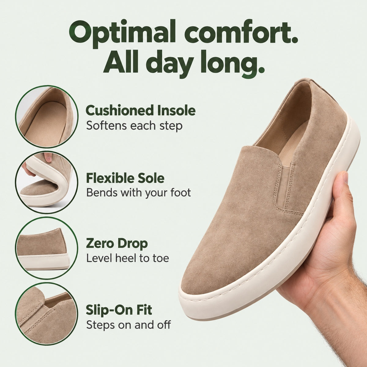 Bernard – Men's Barefoot Loafers, features