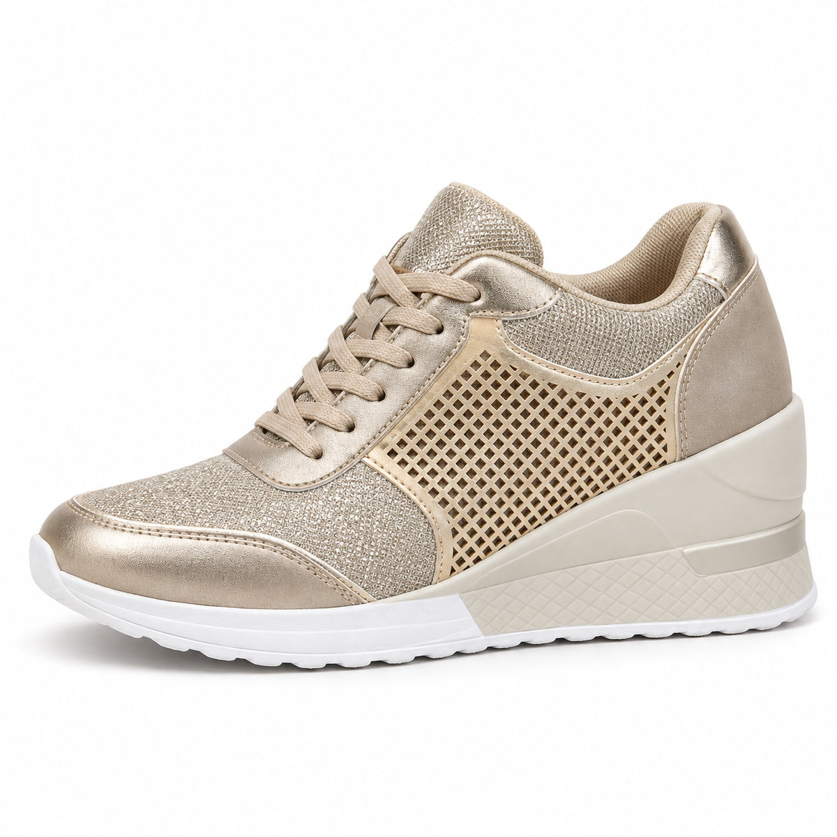 Bernice – Women's Wide Toe Box Sneakers in Beige
