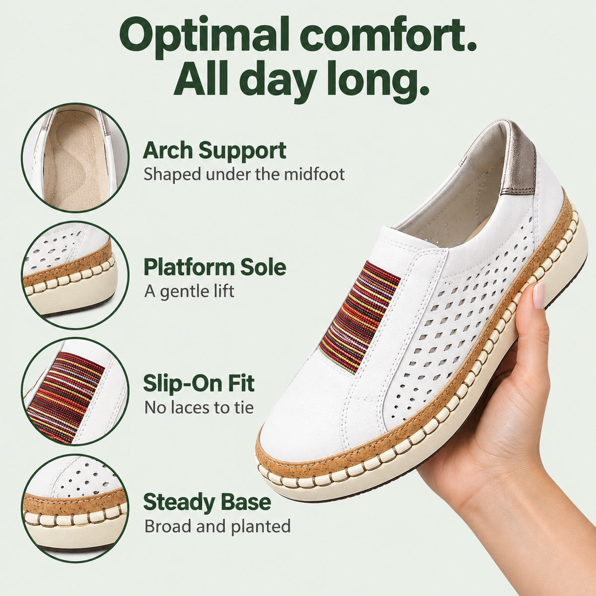 Bertha – Women's Arch Support Sneakers, features