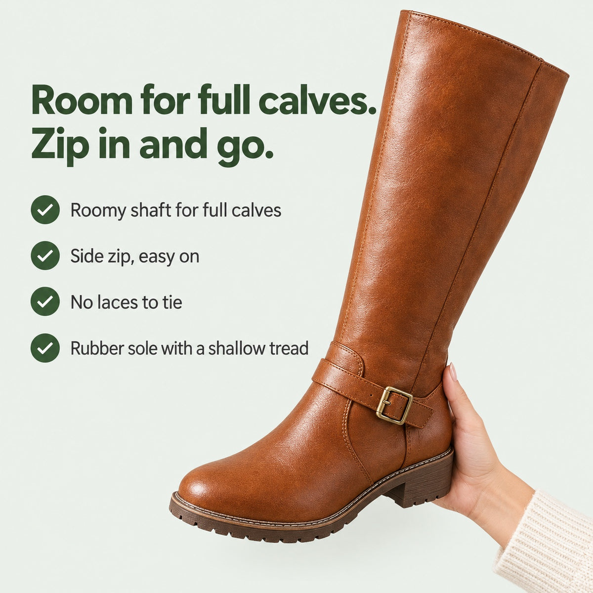 Bessie – Women's Wide Calf Boots, key benefits