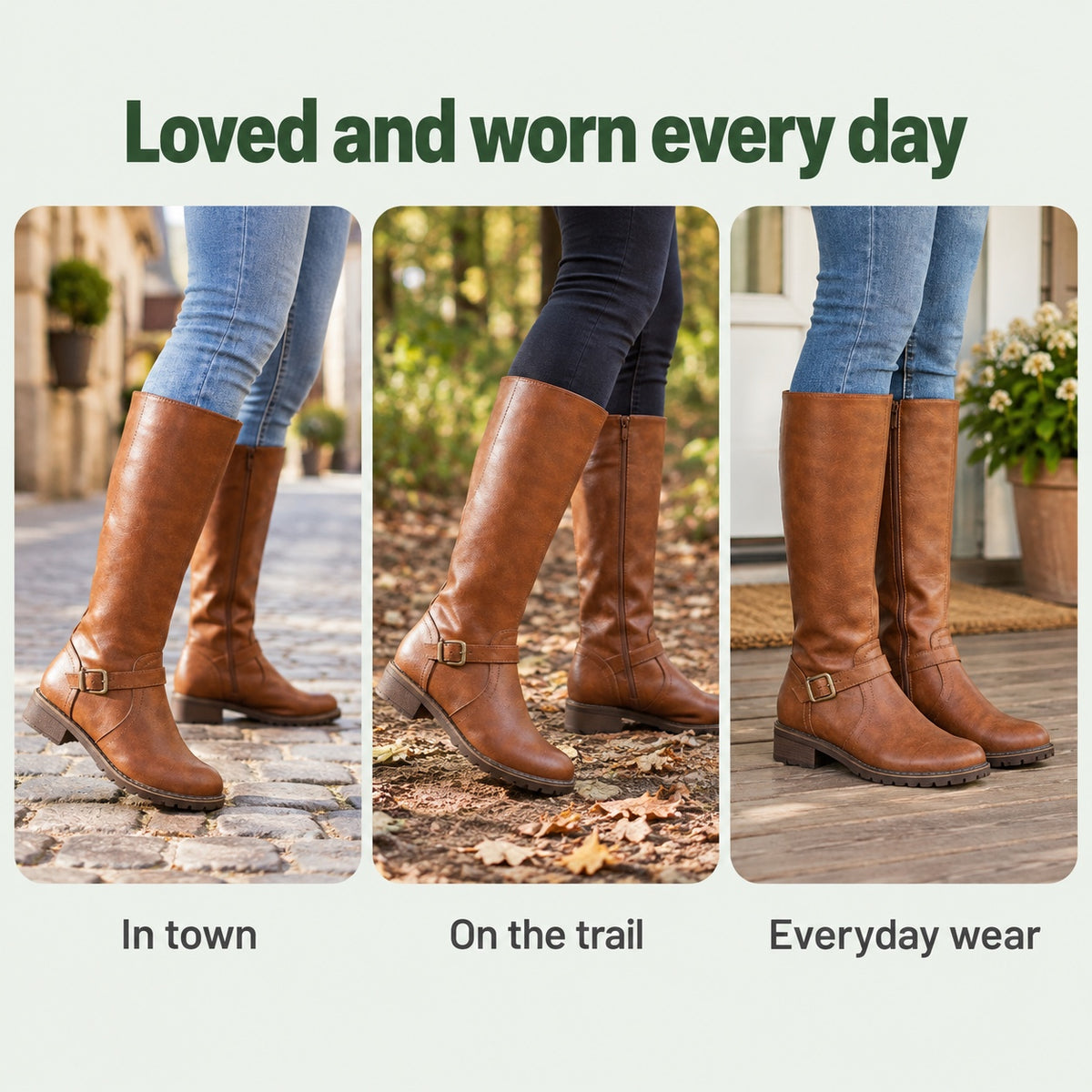 Bessie – Women's Wide Calf Boots, worn every day