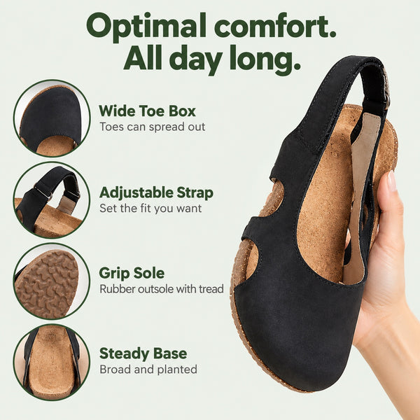 Bethany – Women's Wide Toe Box Sandals, features