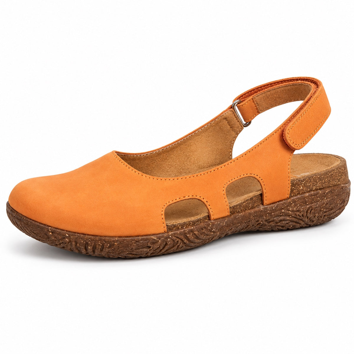 Bethany – Women's Wide Toe Box Sandals in Orange
