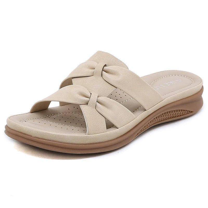 Slip On Sandals for Bunions - Bowknot Detail, Lightweight, Spacious Fit