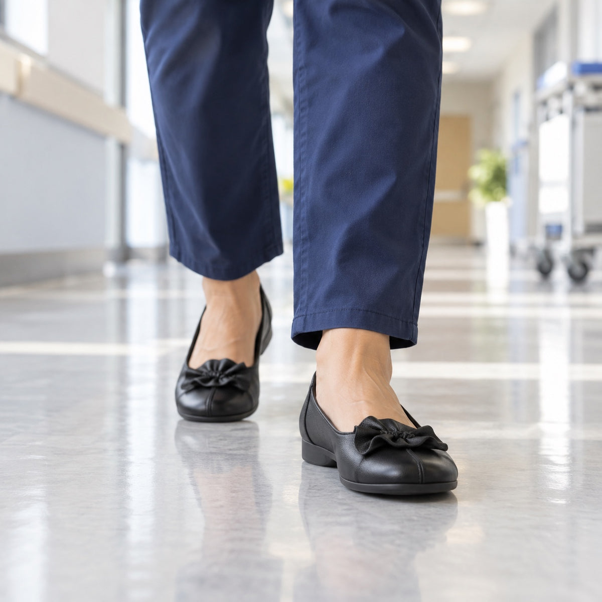 Brooke – Women's Nursing Shoes, worn on a walk